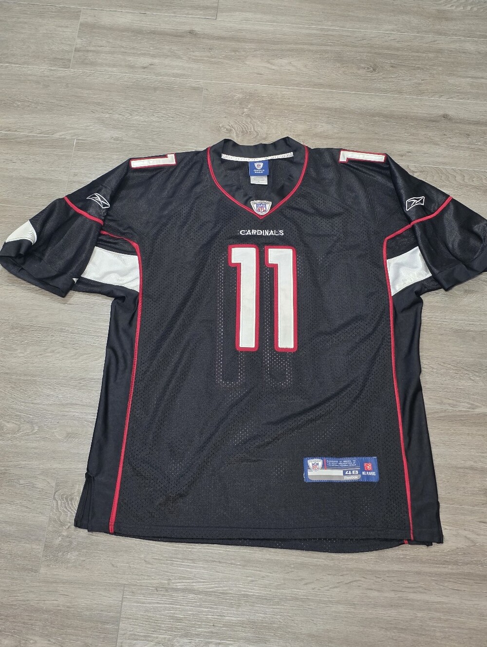 NFL Arizona Cardinals #11 Larry Fitzgerald Black Jersey Sz 48 Or Large Reebok